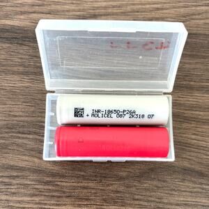 Molicel 18650 Batteries Rechargeable 2600mAH 3.7V Flat Top - Pack of 2